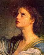 Jean Baptiste Greuze Head of a Young Girl oil painting